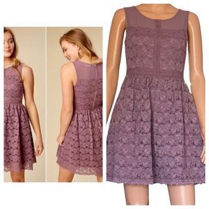 altar’d state Purple Mauve Lace Sleeveless Dress SMALL